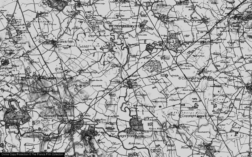 Old Map of Brafferton, 1898 in 1898