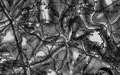 Old map of Bragbury End in 1896