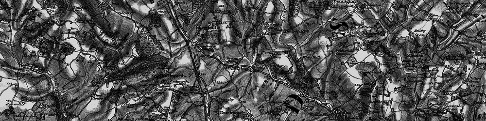 Old map of Astonbury Wood in 1896
