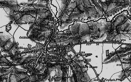 Old map of Braintree in 1896