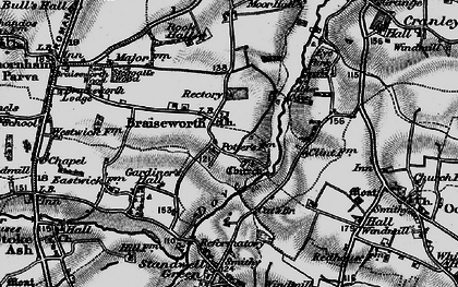 Old map of Braiseworth in 1898