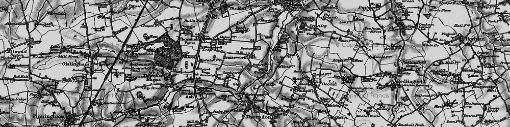 Old map of Braiseworth in 1898