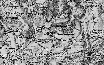 Old map of Braishfield in 1895