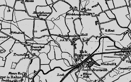 Old map of Braithwaite in 1895