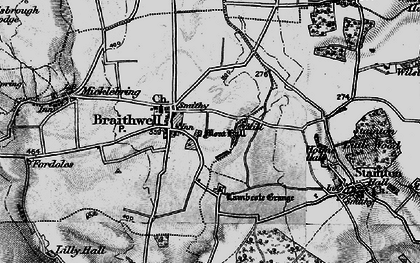 Old map of Braithwell in 1895