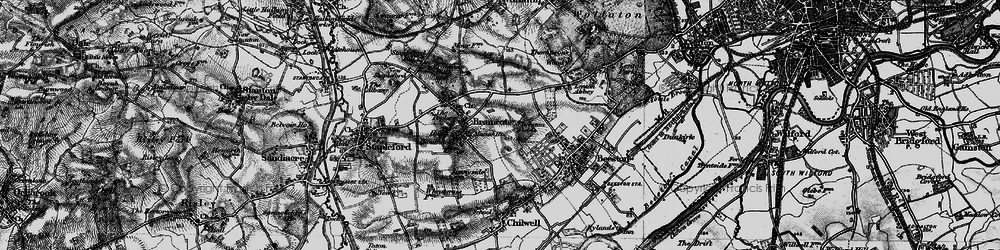 Old map of Bramcote in 1899