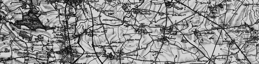 Old map of Bramcote in 1899