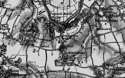Old map of Bramerton in 1898
