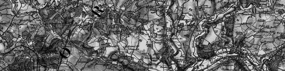 Old map of Bramfieldbury in 1896