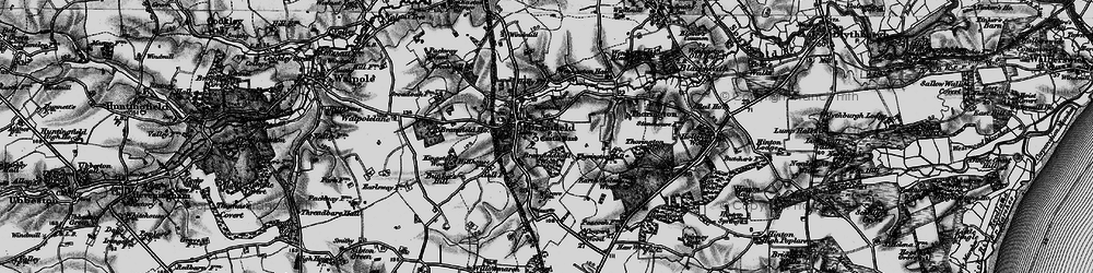Old map of Bramfield in 1898