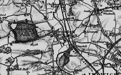 Old map of Bramford in 1896