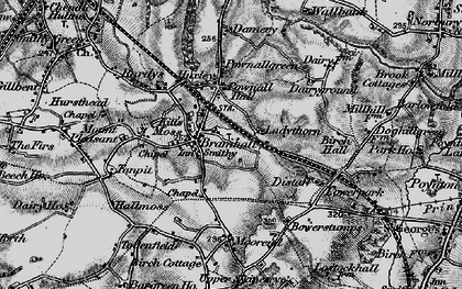 Old map of Bramhall in 1896