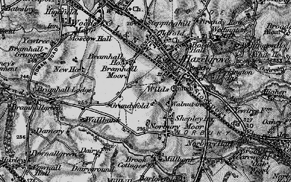 Old map of Bramhall Moor in 1896