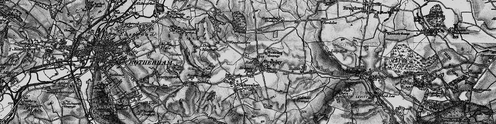Old map of Bramley in 1896