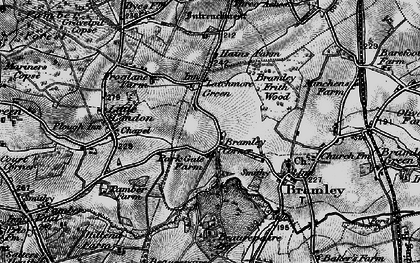Old map of Bramley Corner in 1895