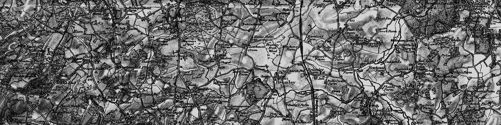 Old map of Bramley Corner in 1895