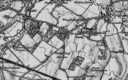 Old map of Lee Priory in 1895