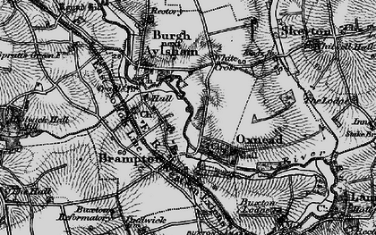 Old map of Bure Valley Railway and Walk in 1898