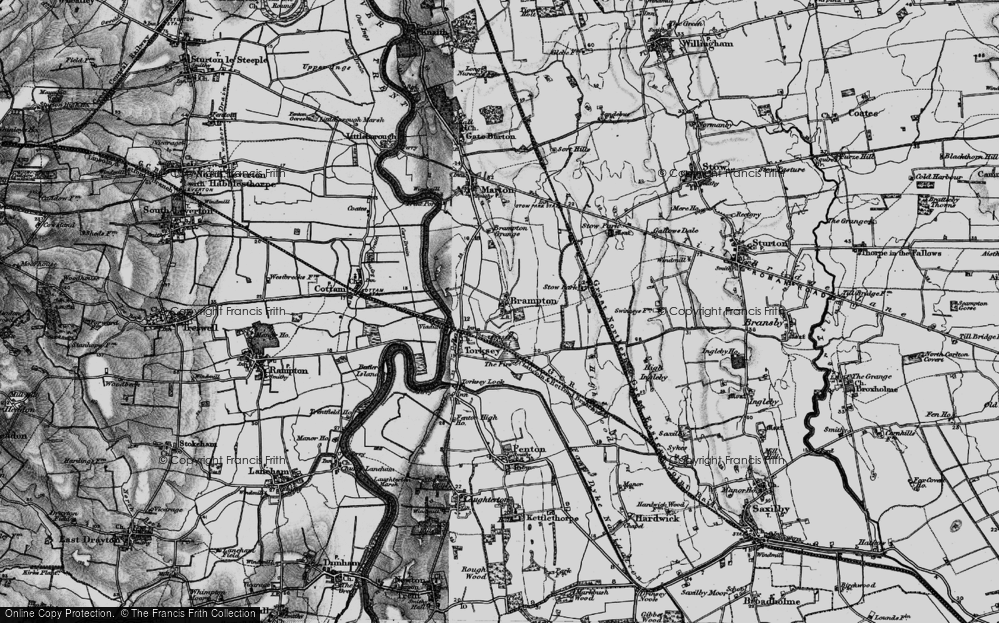 Old Map of Historic Map covering Brampton Grange in 1899
