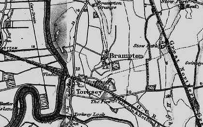 Old map of Brampton Grange in 1899