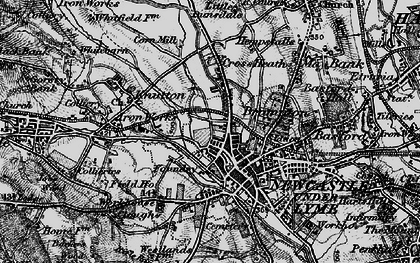 Old map of Brampton, The in 1897