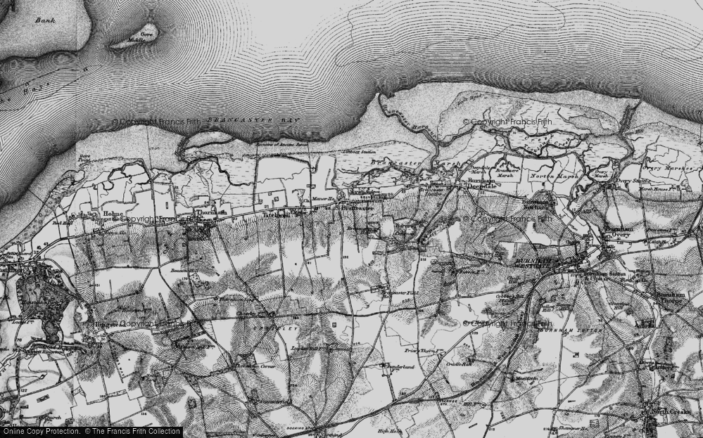 Old Map of Brancaster, 1898 in 1898