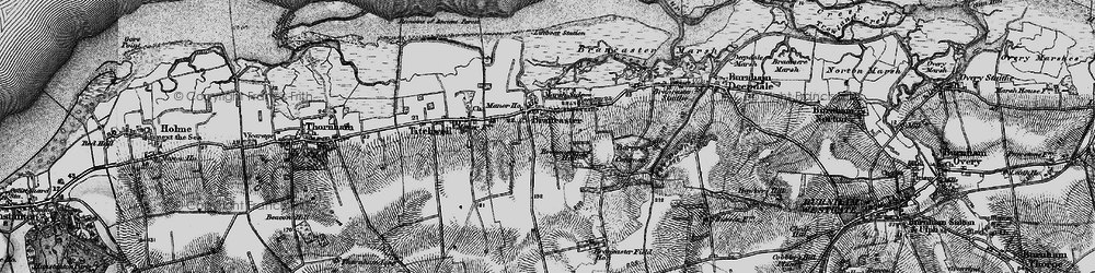 Old map of Brancaster Hall in 1898