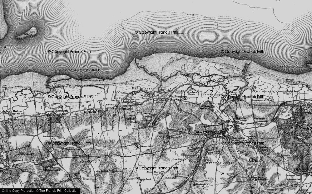 Old Map of Historic Map covering Barrow Common in 1898