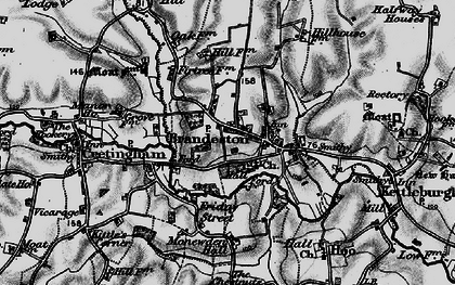 Old map of Brandeston in 1898