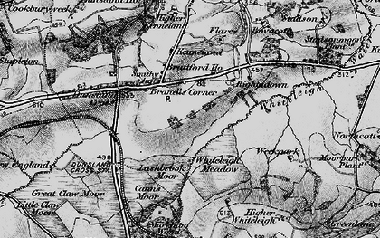 Old map of Lashbrook Moor Plantation in 1895