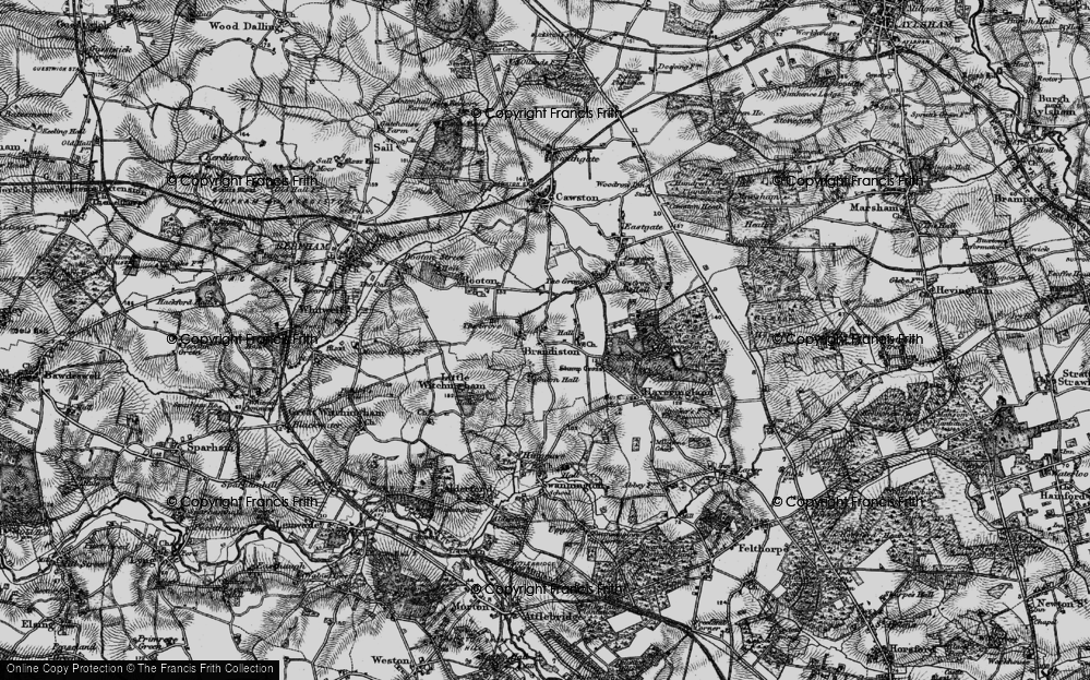 Old Map of Brandiston, 1898 in 1898