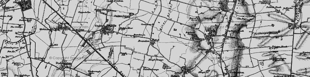 Old map of Brandon in 1895