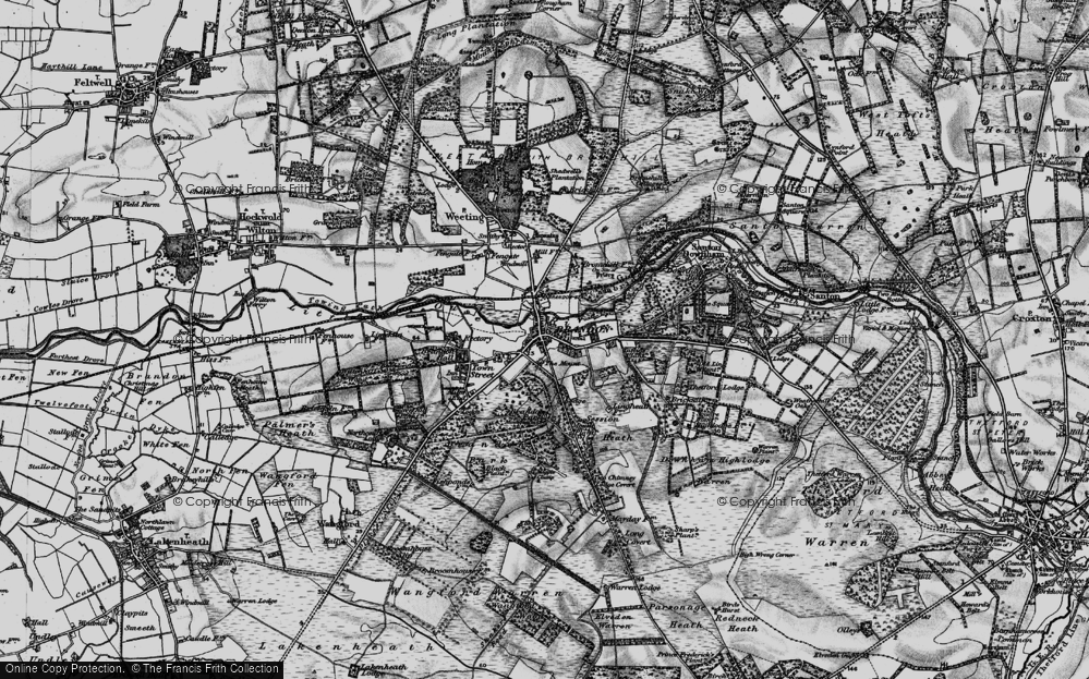 Old Map of Historic Map covering Wiltonhill Wood in 1898