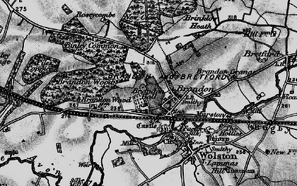 Old map of Brandon in 1899
