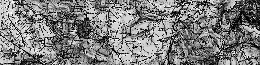 Old map of Brandwood in 1897