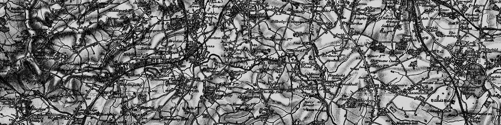Old map of Brandwood End in 1899