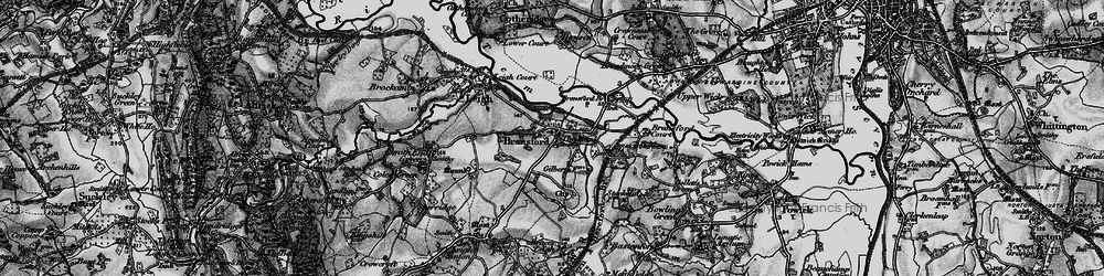 Old map of Bransford in 1898