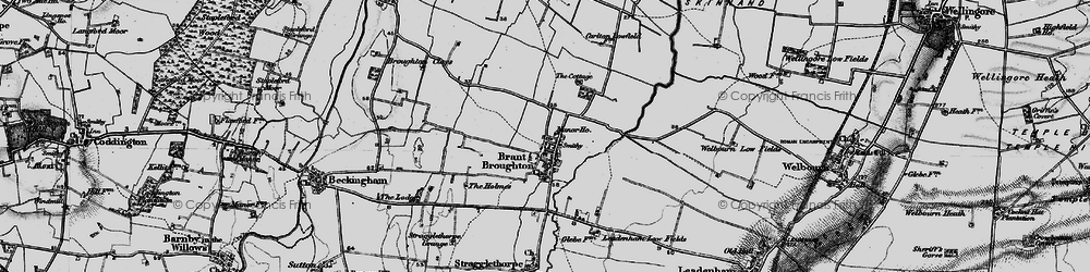 Old map of Brant Broughton in 1899