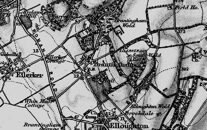Old map of Brantingham Wold in 1895