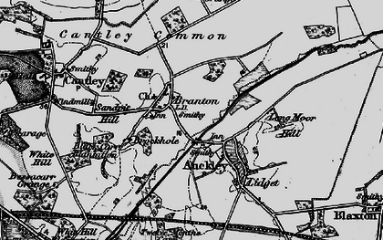 Old map of Branton in 1895