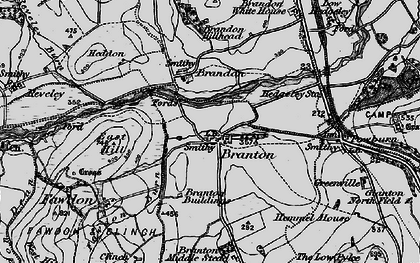Old map of Brandon Hillhead in 1897