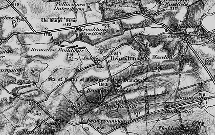 Old map of Branxton Moor in 1897