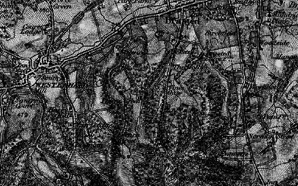 Old map of Brasted Chart in 1895