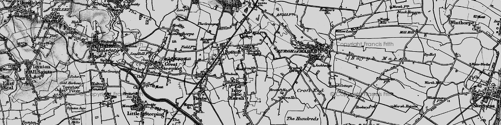 Old map of Bratoft in 1899