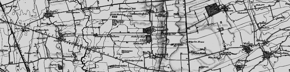 Old map of Brattleby in 1899