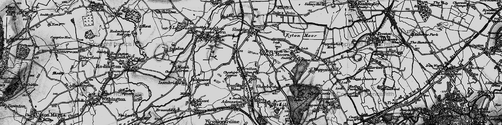 Old map of Bratton in 1899