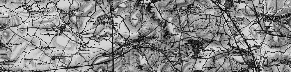 Old map of Braunston Tunnel in 1898