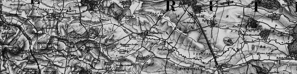 Old map of Brooke Priory in 1899
