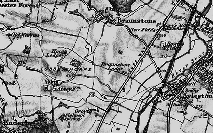 Old map of Braunstone Town in 1899