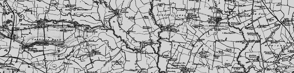 Old map of Brawby Grange in 1898